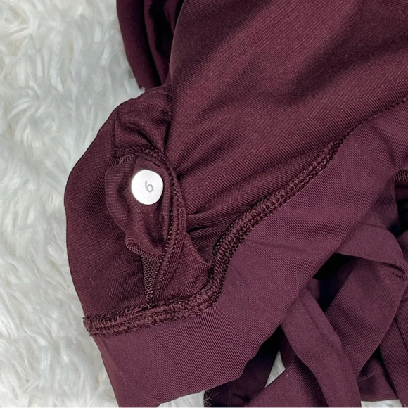 Lululemon | Burgundy Mesh Racerback Tank Top with Built-In Bra - Picture 5 of 6